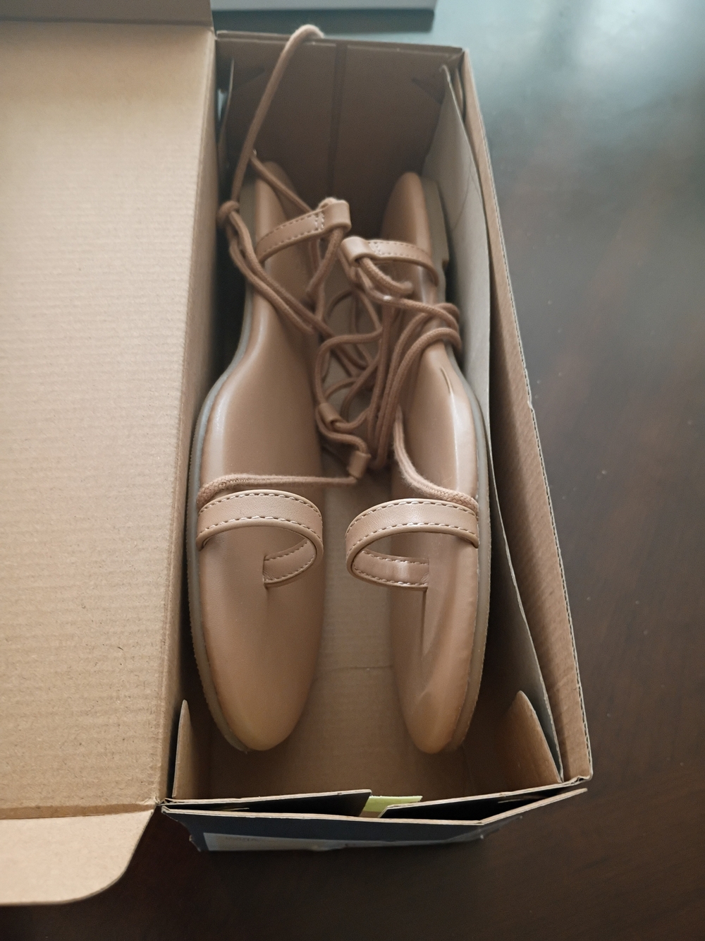 Women's Tan Lace-Up Flat Sandals - Picture 2 of 4